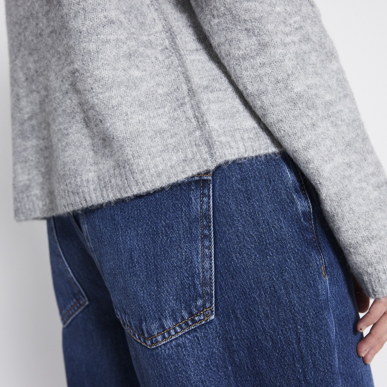 Basic knit sweater "Sadie" Grey Melange